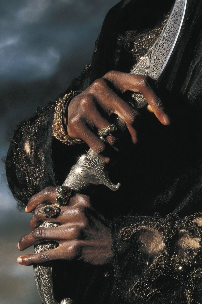 Ornate Sword Portrait Photography Poster. poster detail