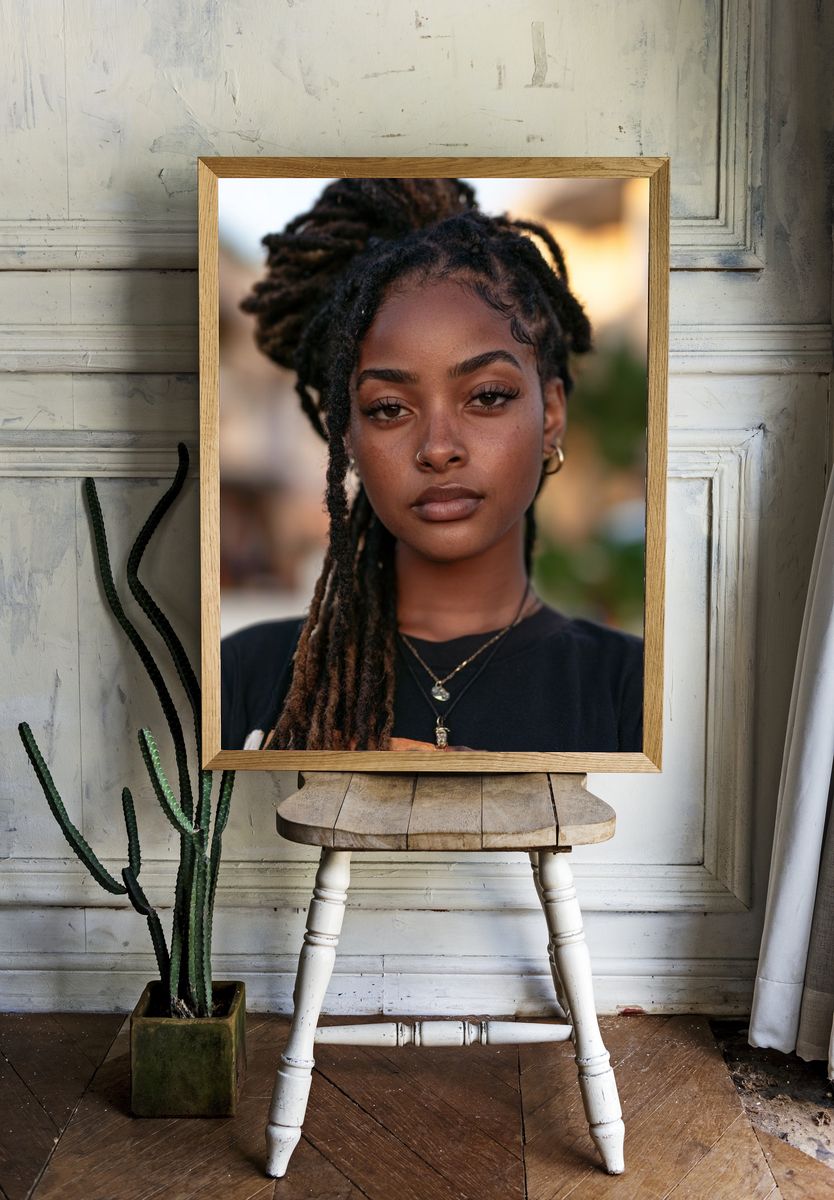 Portrait of a Woman Photography Poster. — room view 1