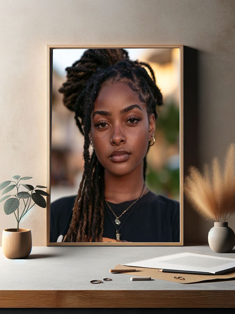 Portrait of a Woman Photography Poster. — room view 2