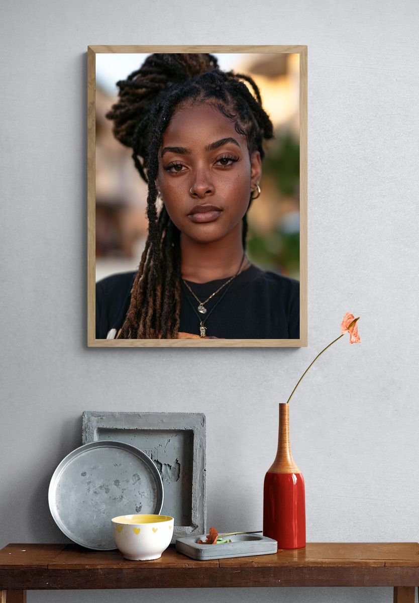 Portrait of a Woman Photography Poster. — room view 3