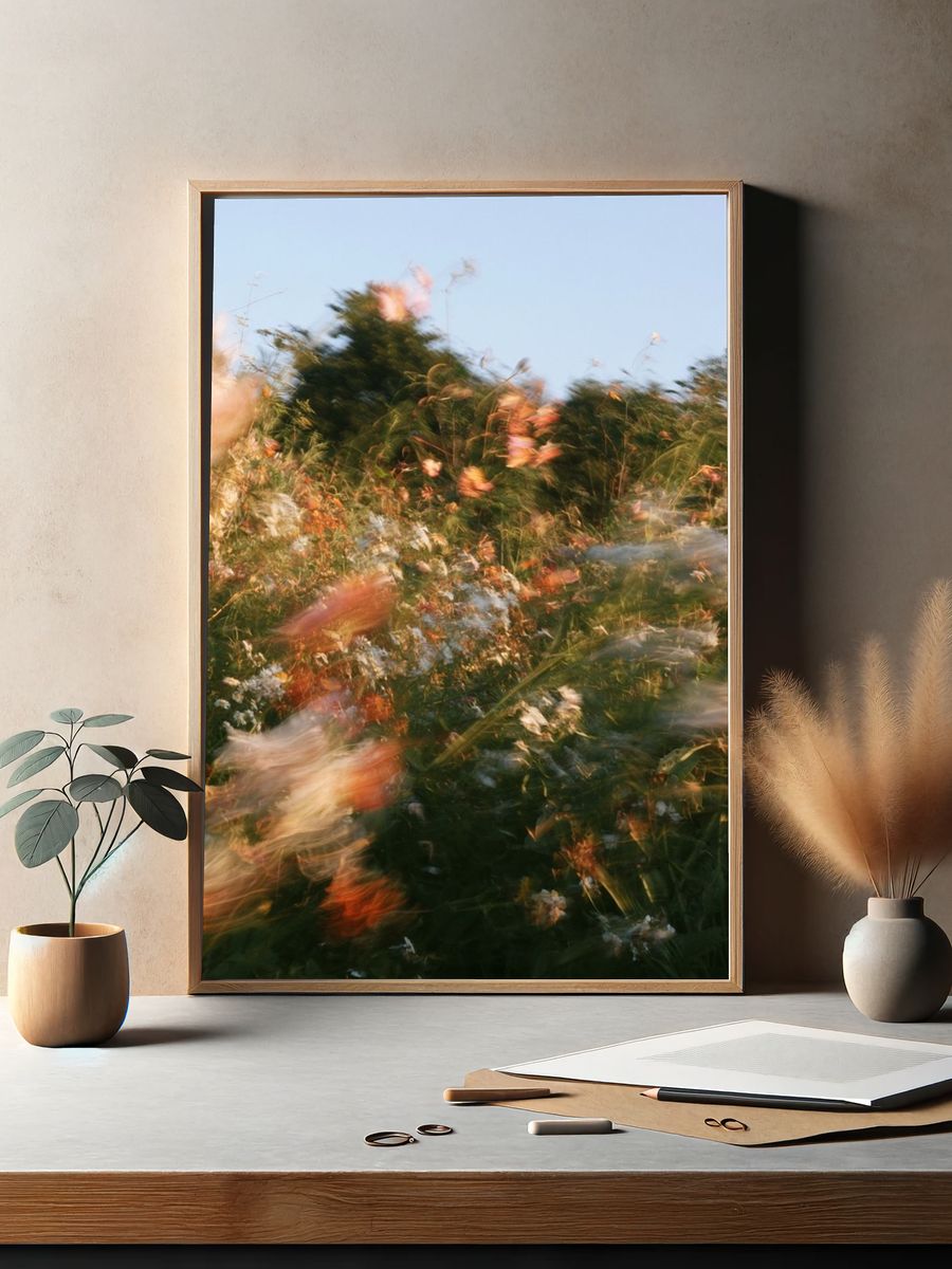Wildflower Breeze Photography Poster. — room view 2