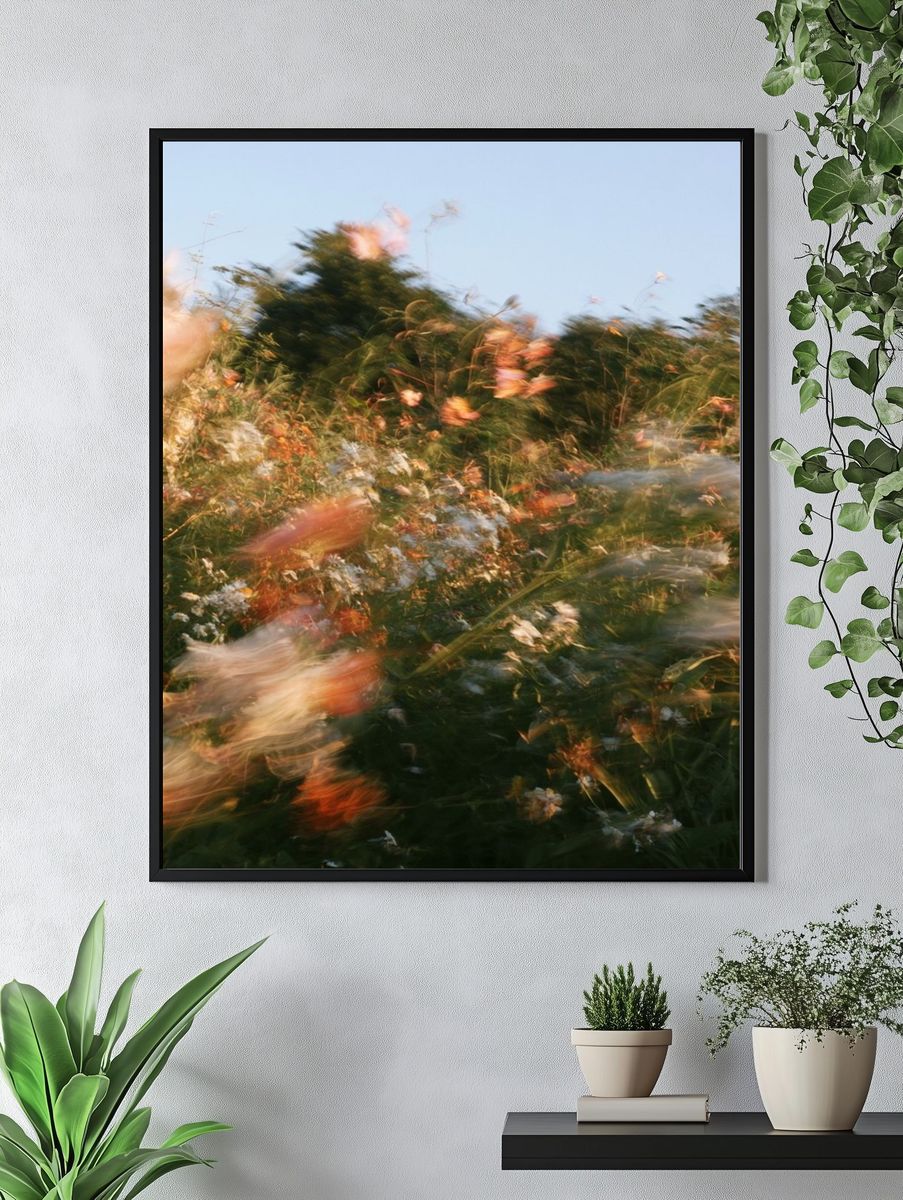 Wildflower Breeze Photography Poster. — room view 4