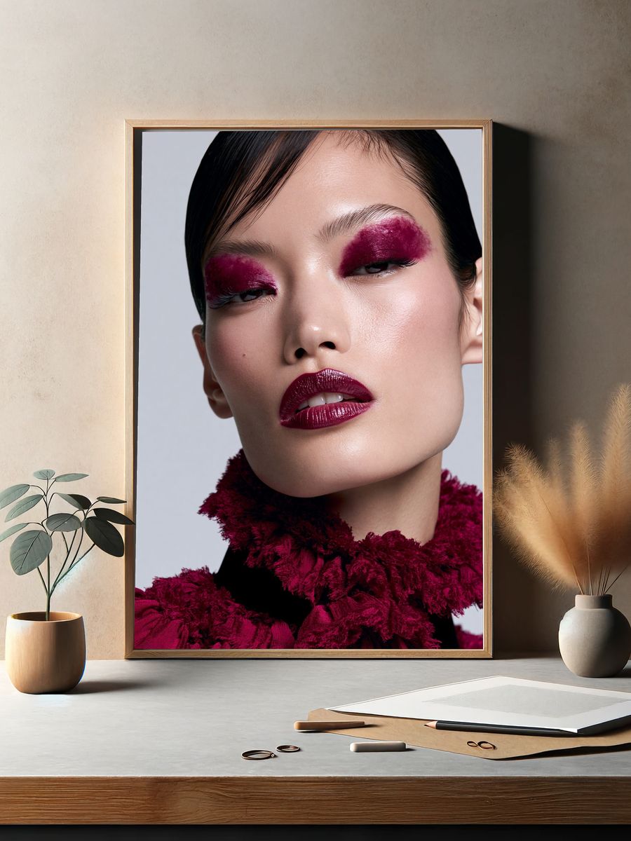 Editorial Beauty Portrait Poster. — room view 2