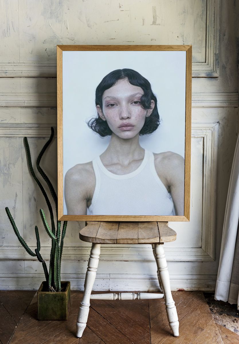 Minimalist Portrait Photography Poster. — room view 1