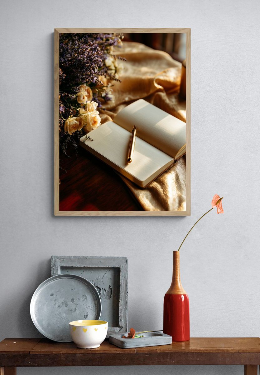 Golden Still Life Photography Poster. — room view 3
