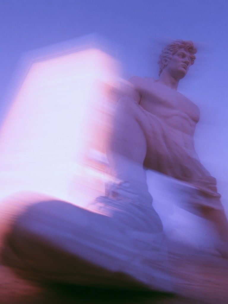 Blurred Classical Statue Photography Poster. poster detail