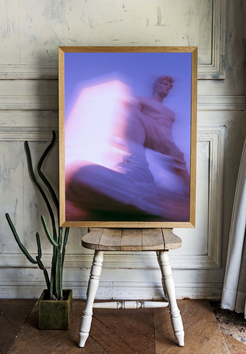 Blurred Classical Statue Photography Poster. — room view 1