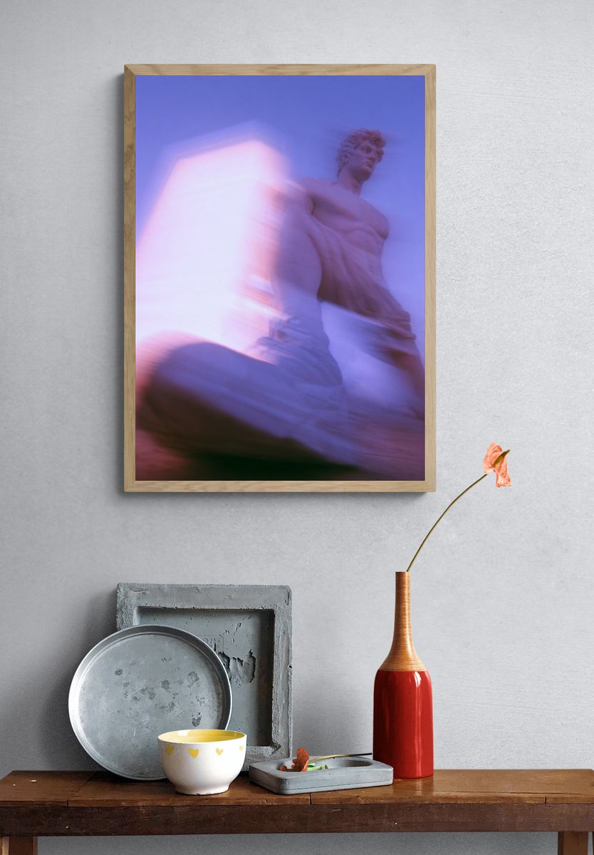 Blurred Classical Statue Photography Poster. — room view 3