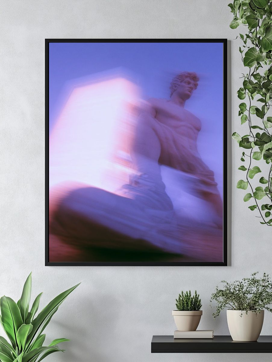 Blurred Classical Statue Photography Poster. — room view 4