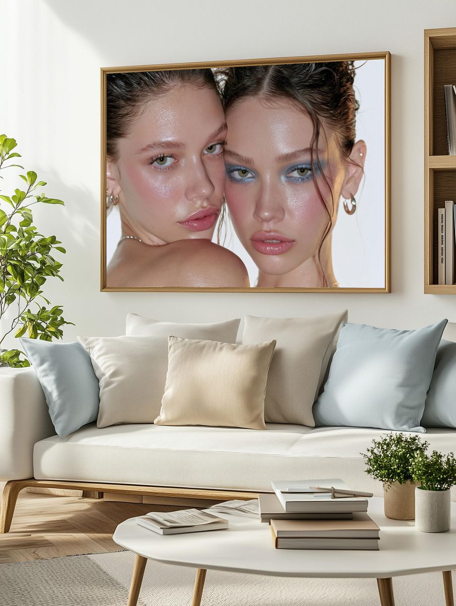 Editorial Twin Portrait Print. — room view 2