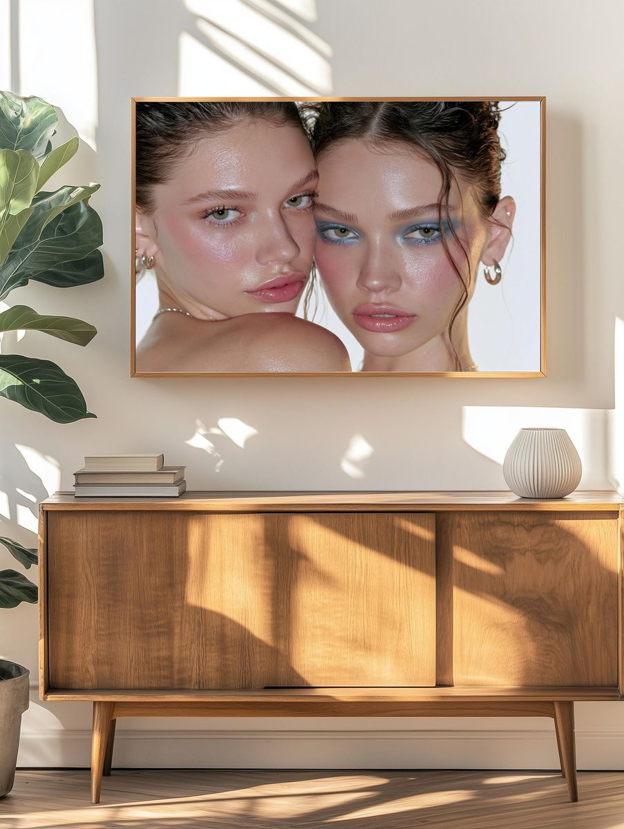 Editorial Twin Portrait Print. — room view 3