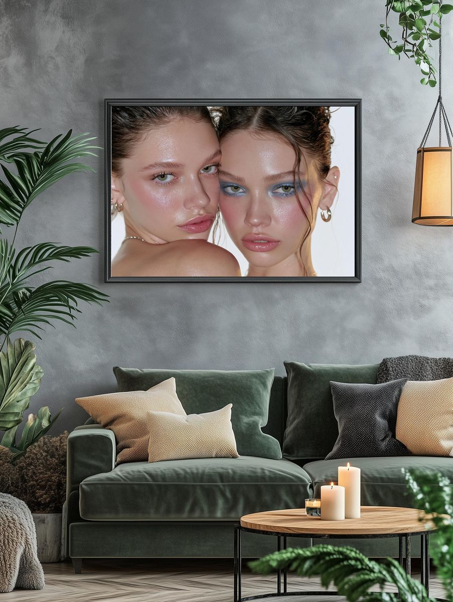 Editorial Twin Portrait Print. — room view 4