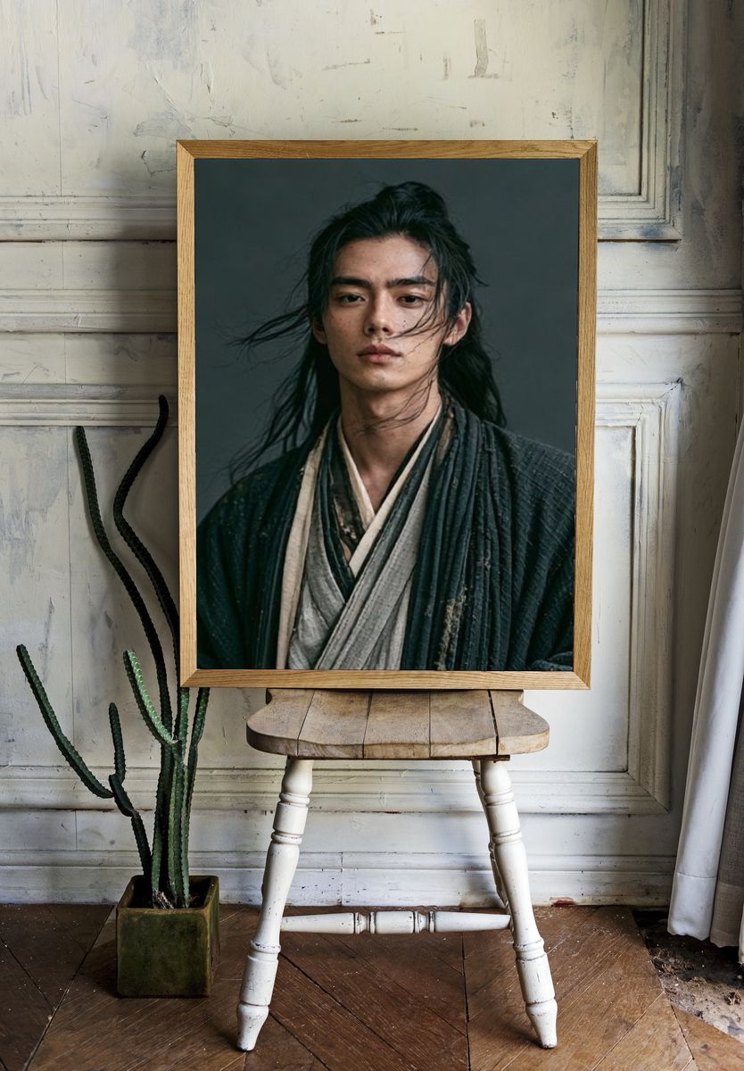 Samurai Portrait Photography Poster. — room view 1