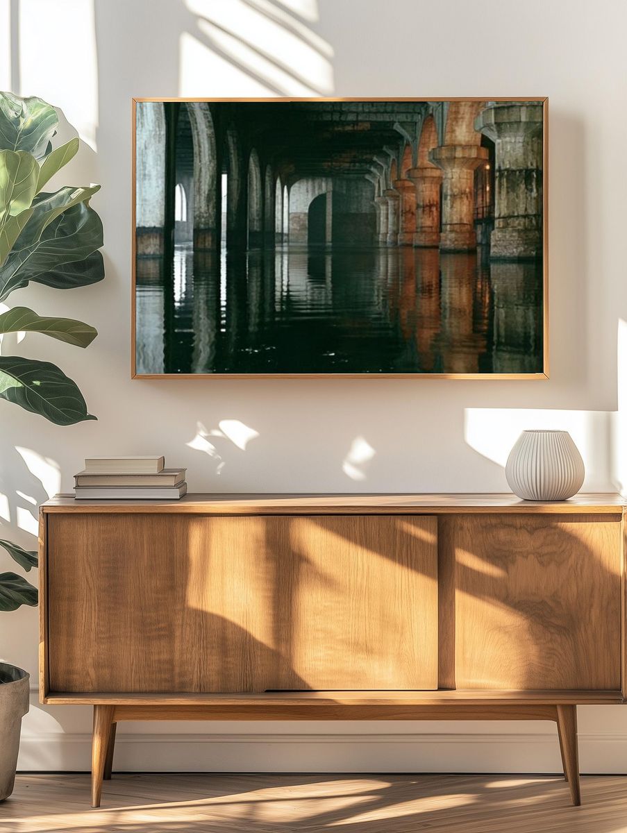 Flooded Stone Arches Photography Poster. — room view 3