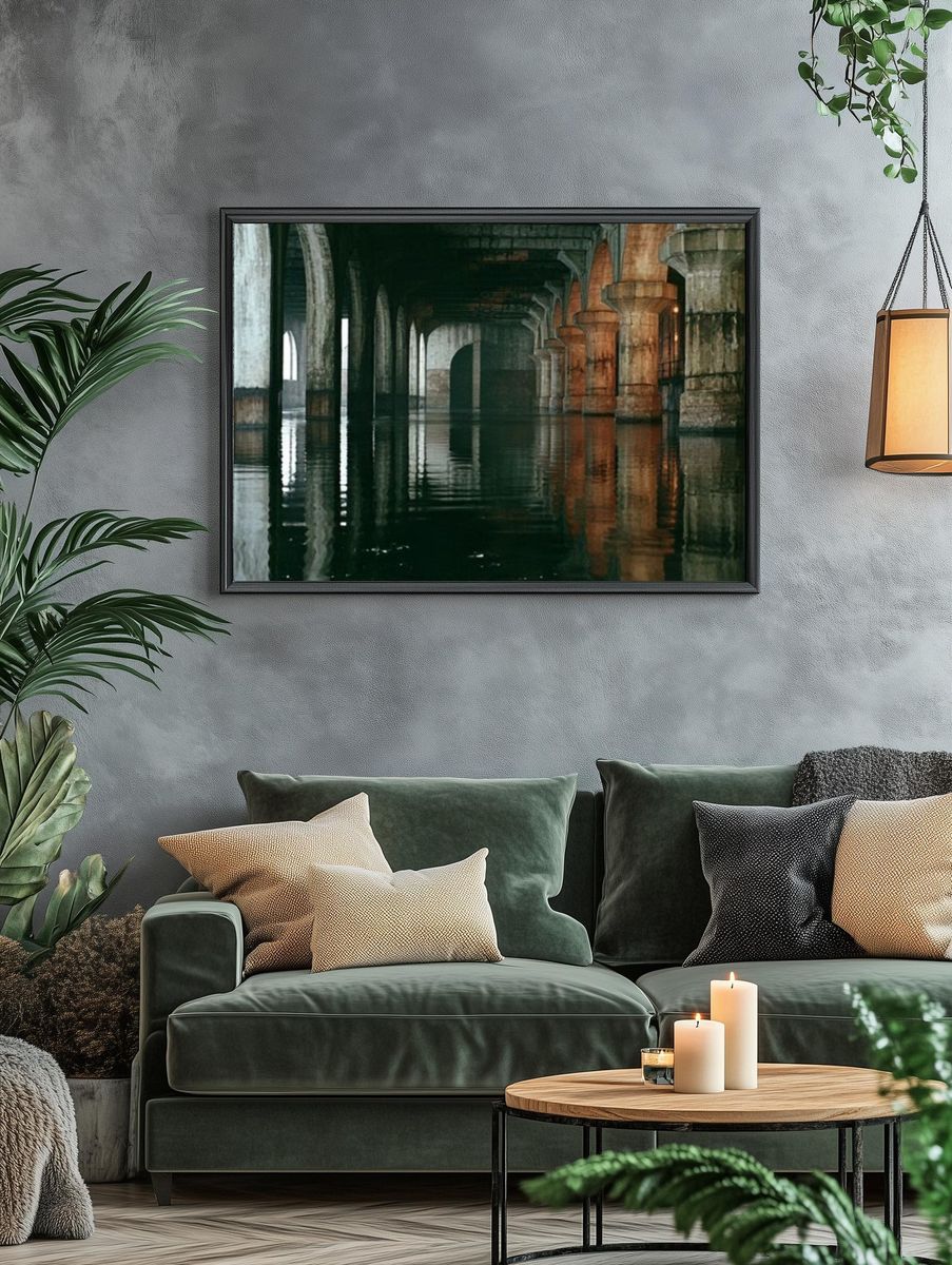 Flooded Stone Arches Photography Poster. — room view 4