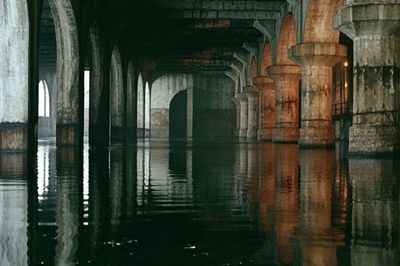 Flooded Stone Arches Photography Poster. poster