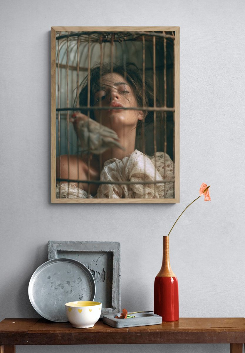 Birdcage Portrait Photography Poster. — room view 3
