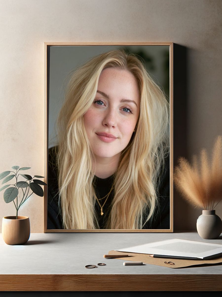 Blonde Portrait Photography Poster. — room view 2