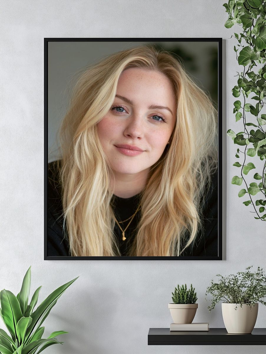 Blonde Portrait Photography Poster. — room view 4