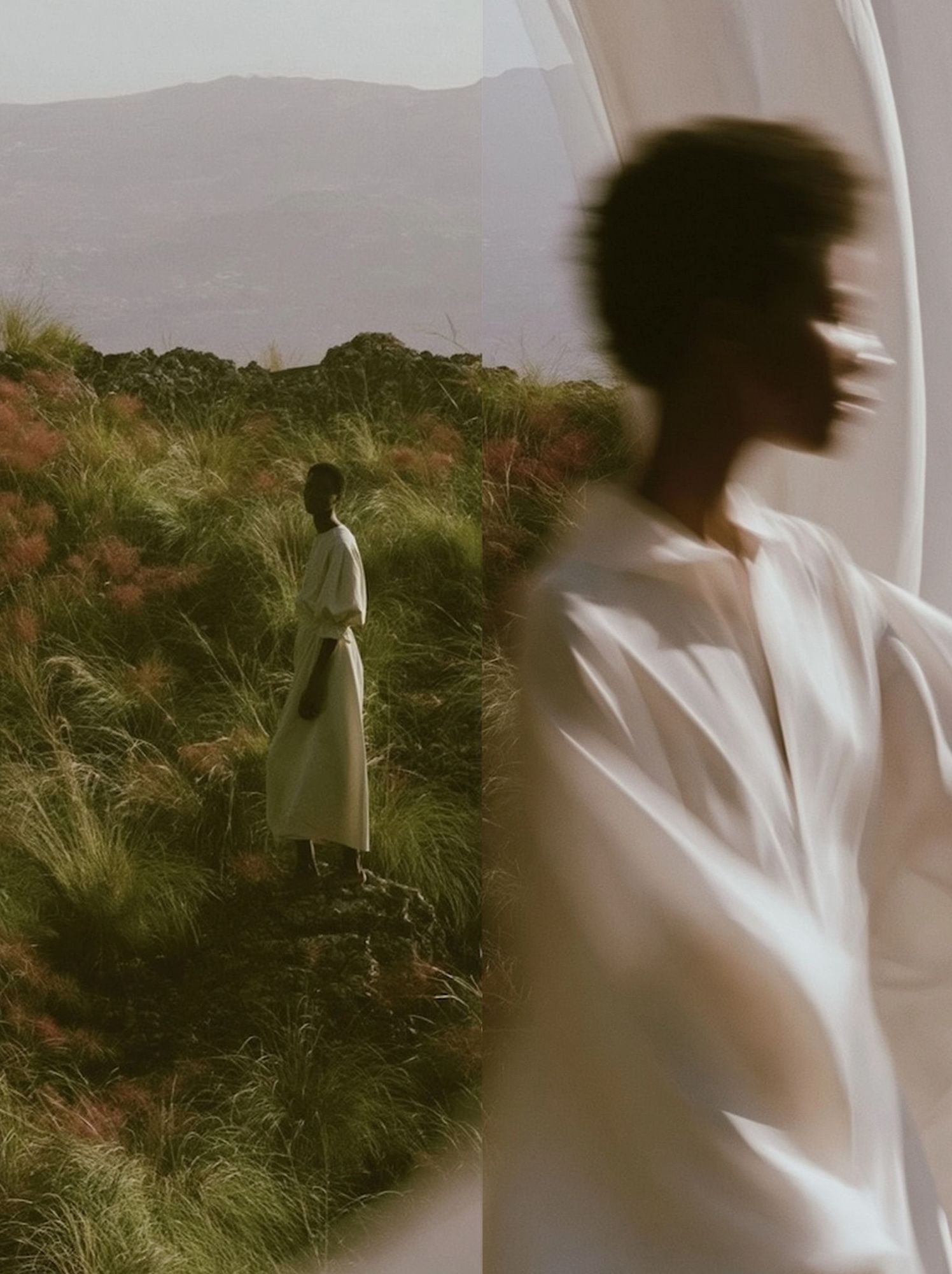 Dreamlike Figure in Grassland Photography Poster. poster — photography art