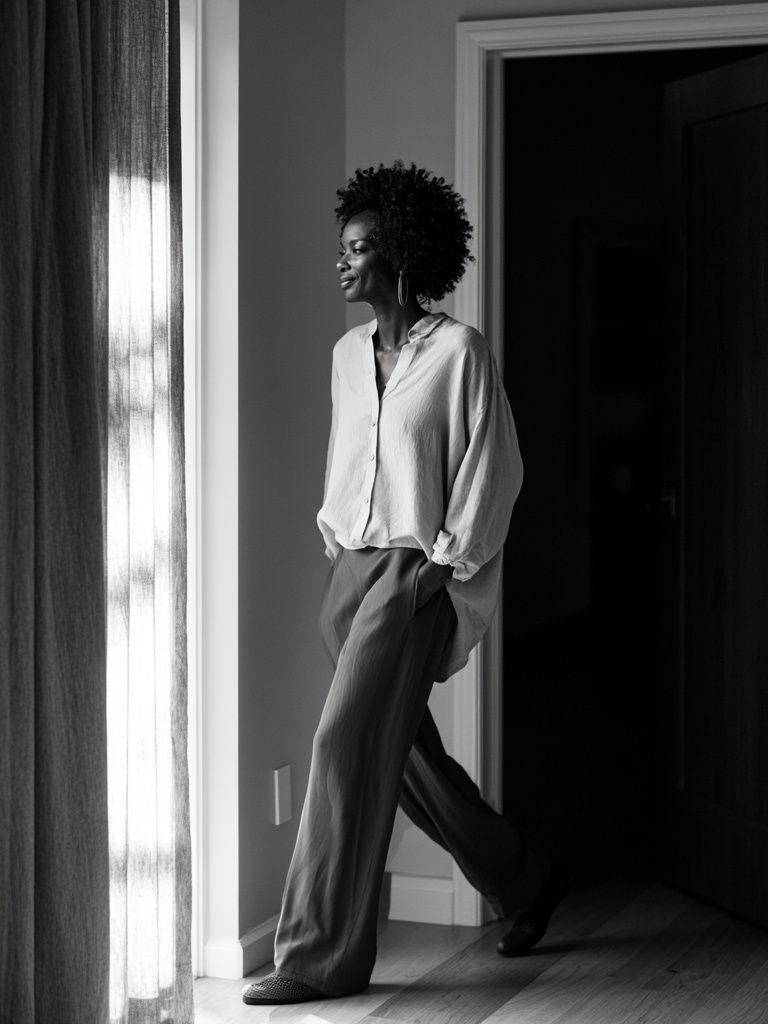 Elegant Monochrome Portrait Poster. poster detail
