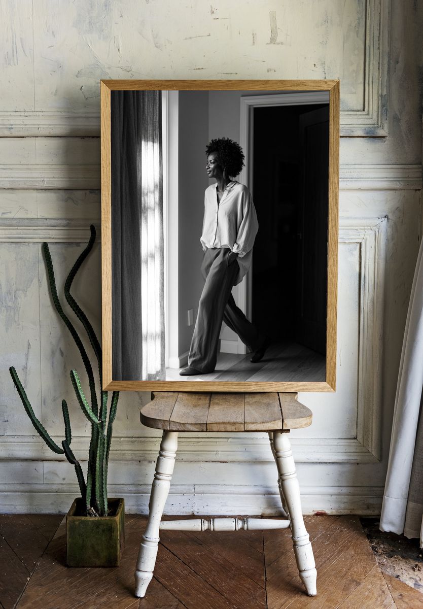 Elegant Monochrome Portrait Poster. — room view 1