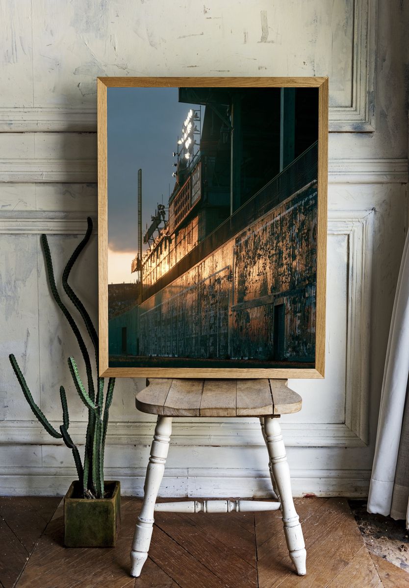 Stadium at Sunset Photography Poster. — room view 1