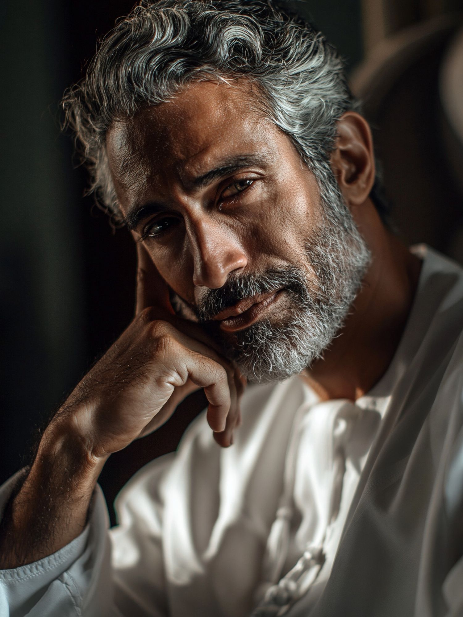 Contemplative Man Portrait Poster. poster — photography art