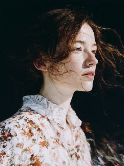 Windblown Portrait Photography Poster. poster
