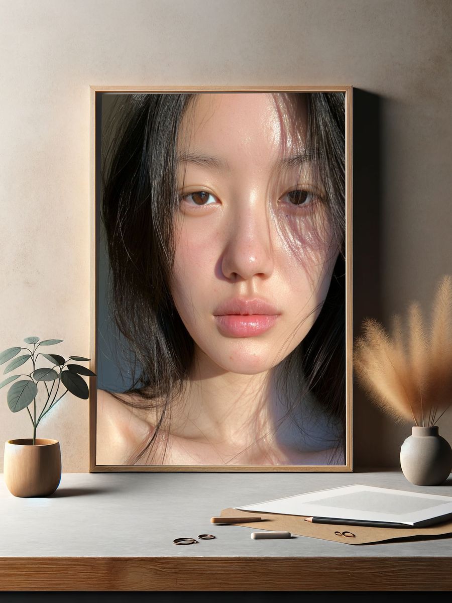 Sunlit Portrait Photography Poster. — room view 2