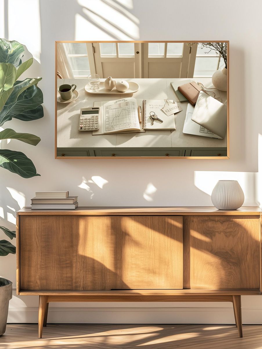 Sunlit Desk Still Life Print. — room view 3
