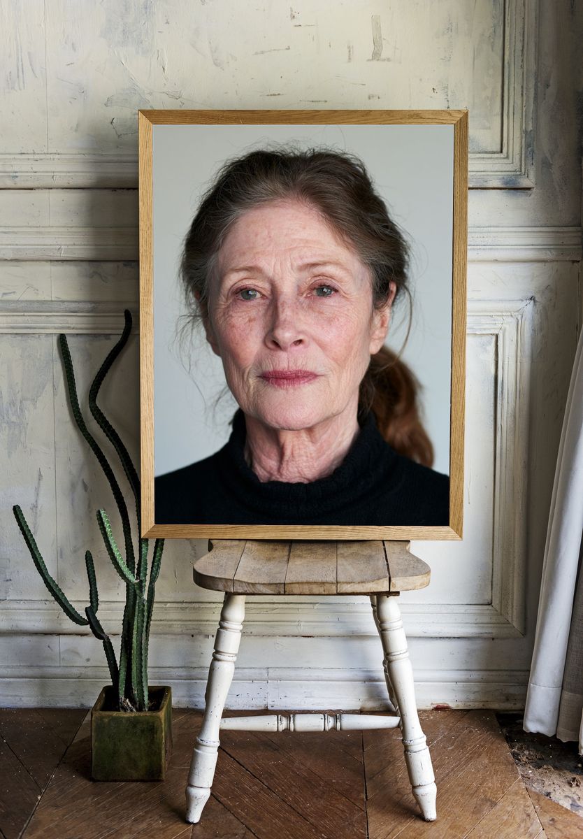 Elderly Woman Portrait Photography Poster. — room view 1