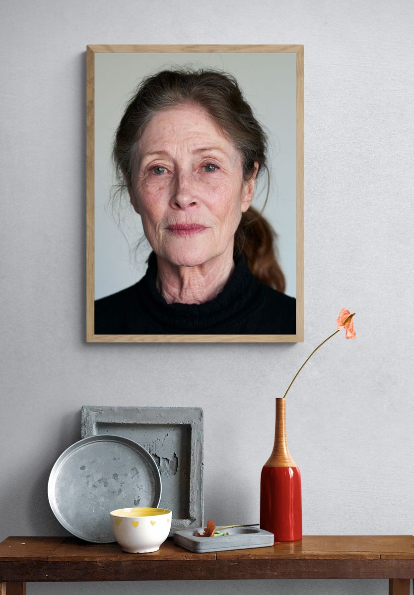 Elderly Woman Portrait Photography Poster. — room view 3