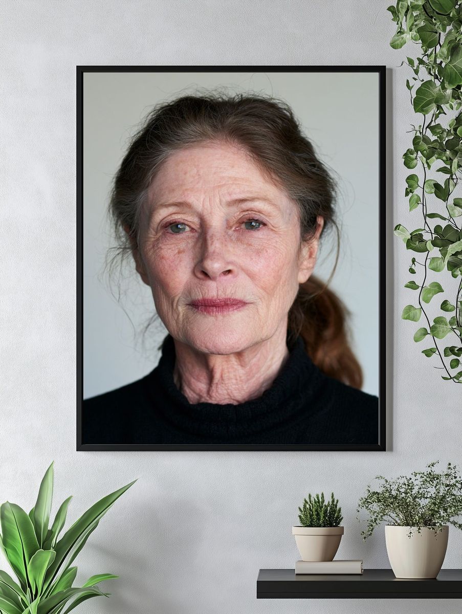 Elderly Woman Portrait Photography Poster. — room view 4