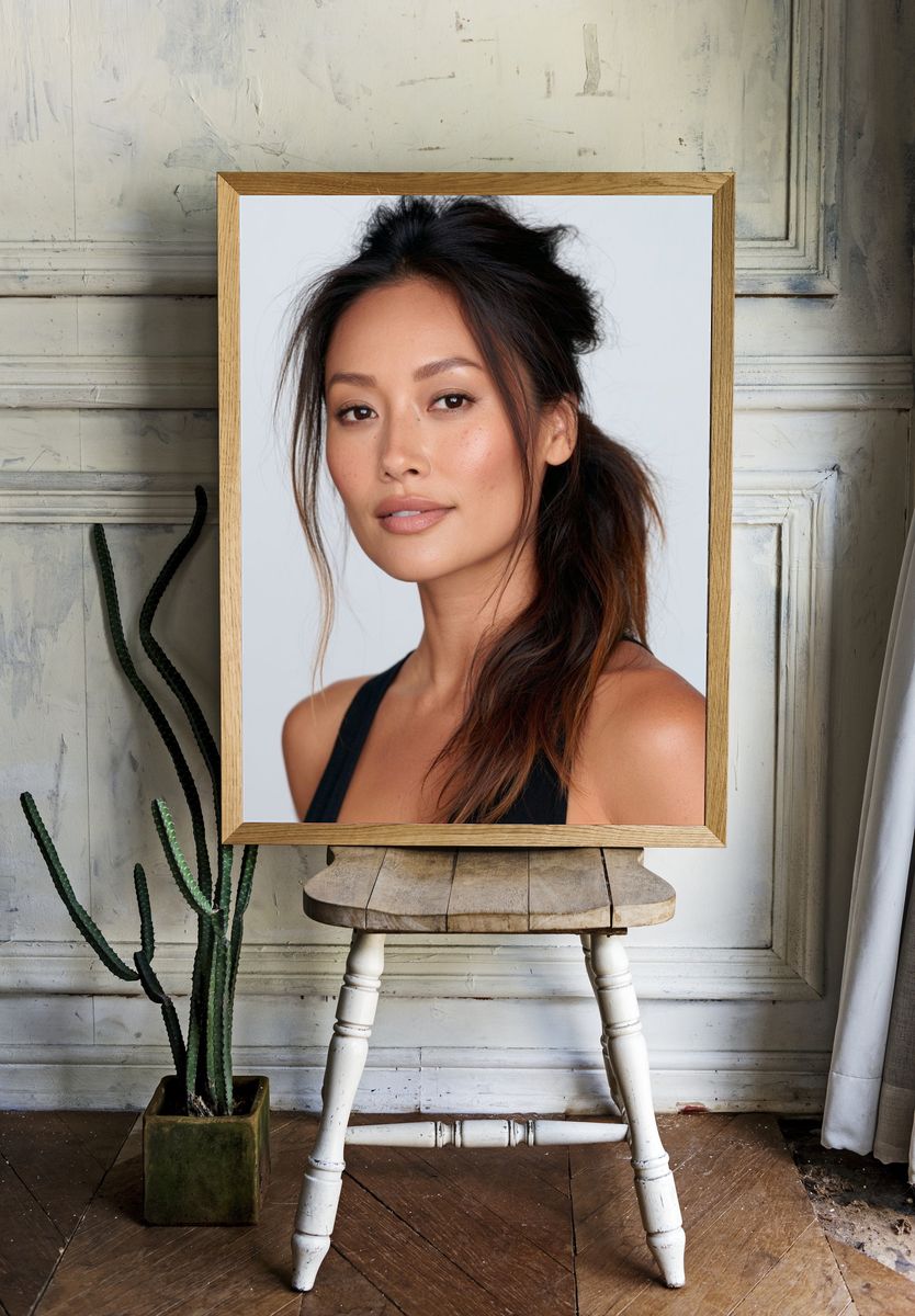 Elegant Woman Portrait Print. room preview
