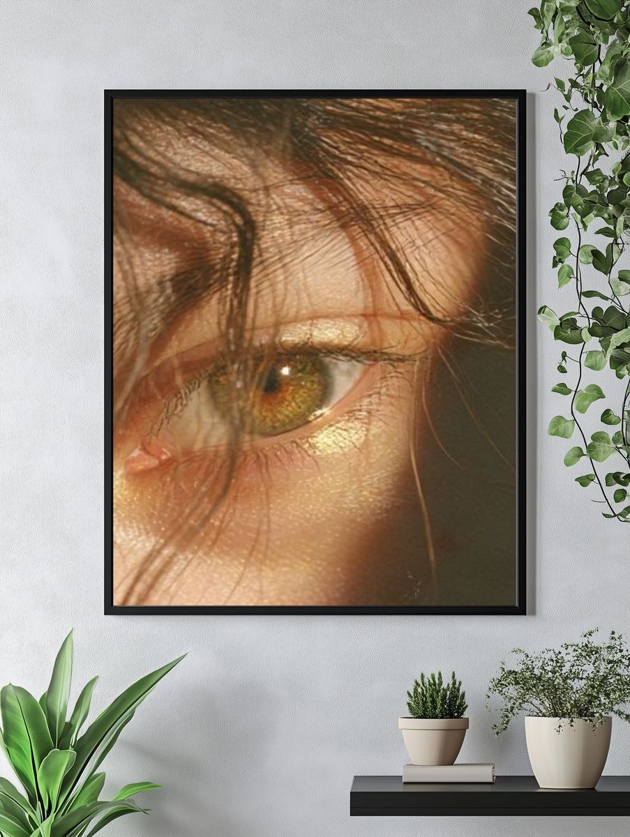 Golden Eye Portrait Print. — room view 4