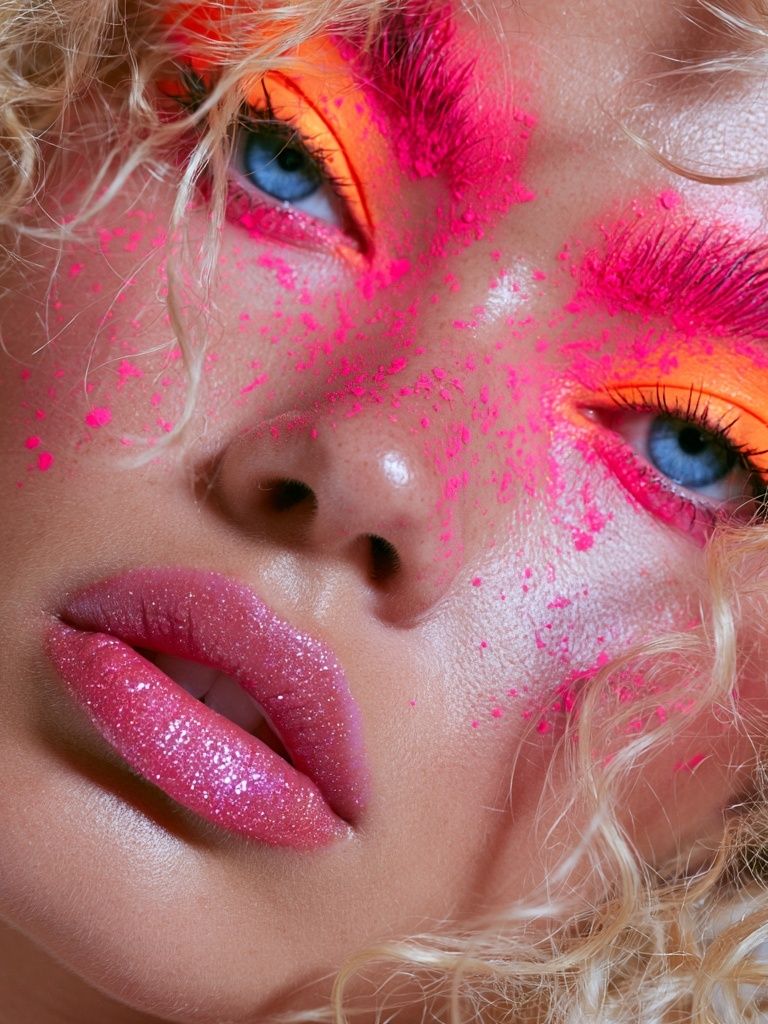 Neon Glam Portrait Poster. poster — photography art