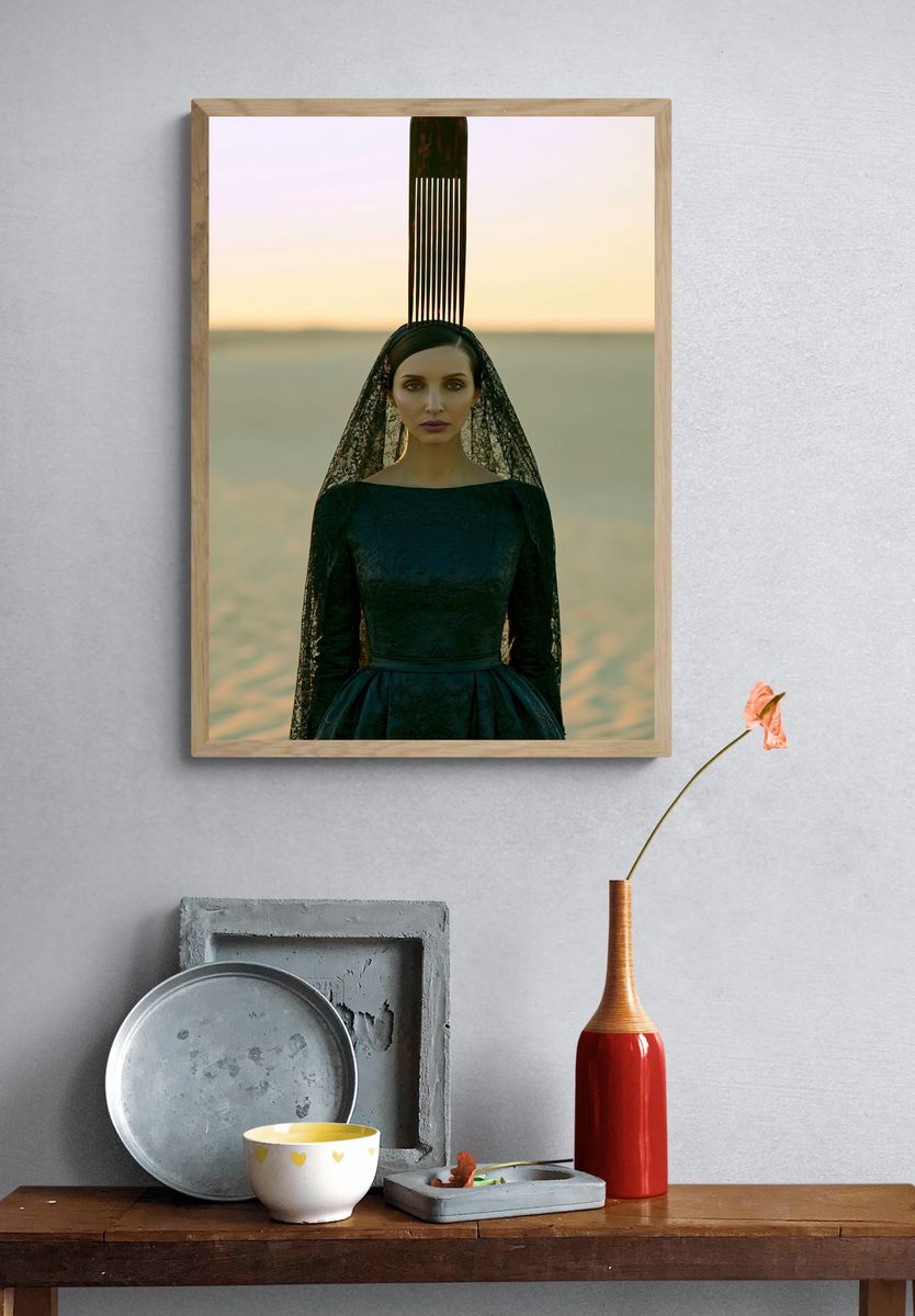 Surreal Fashion Portrait Poster. — room view 3