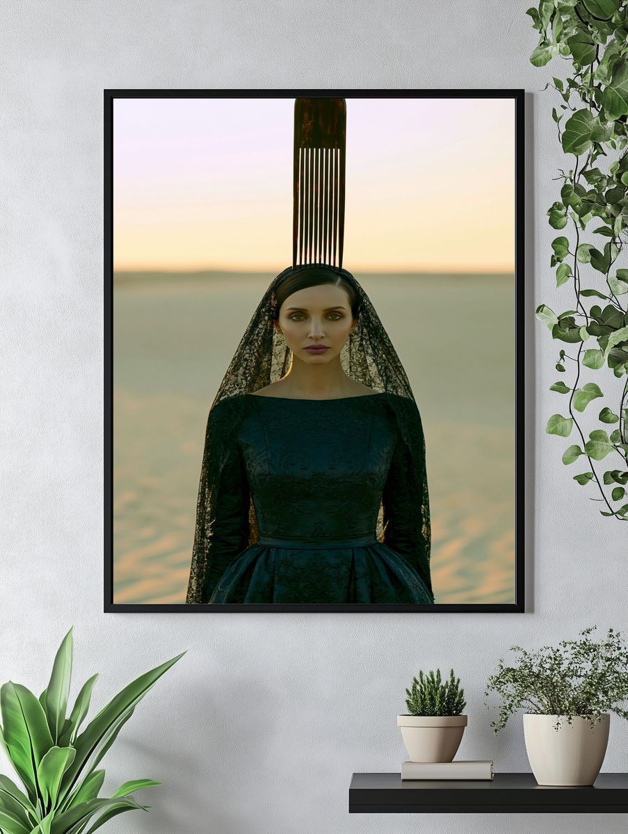 Surreal Fashion Portrait Poster. — room view 4