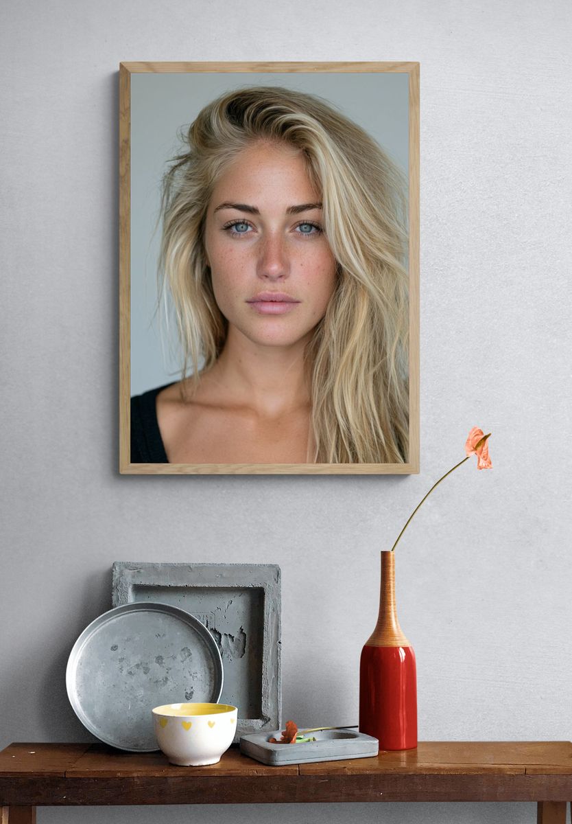 Blonde Portrait Photography Poster. — room view 3