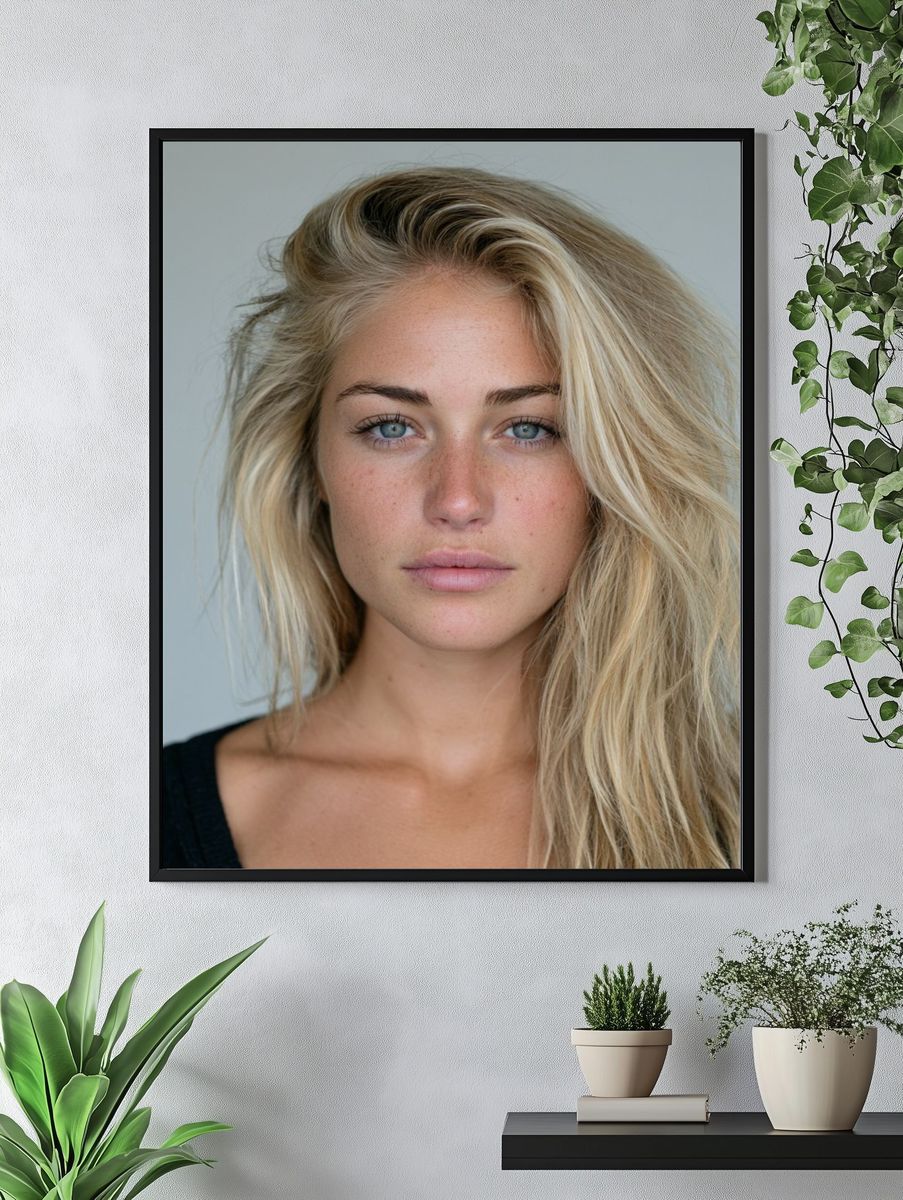 Blonde Portrait Photography Poster. — room view 4