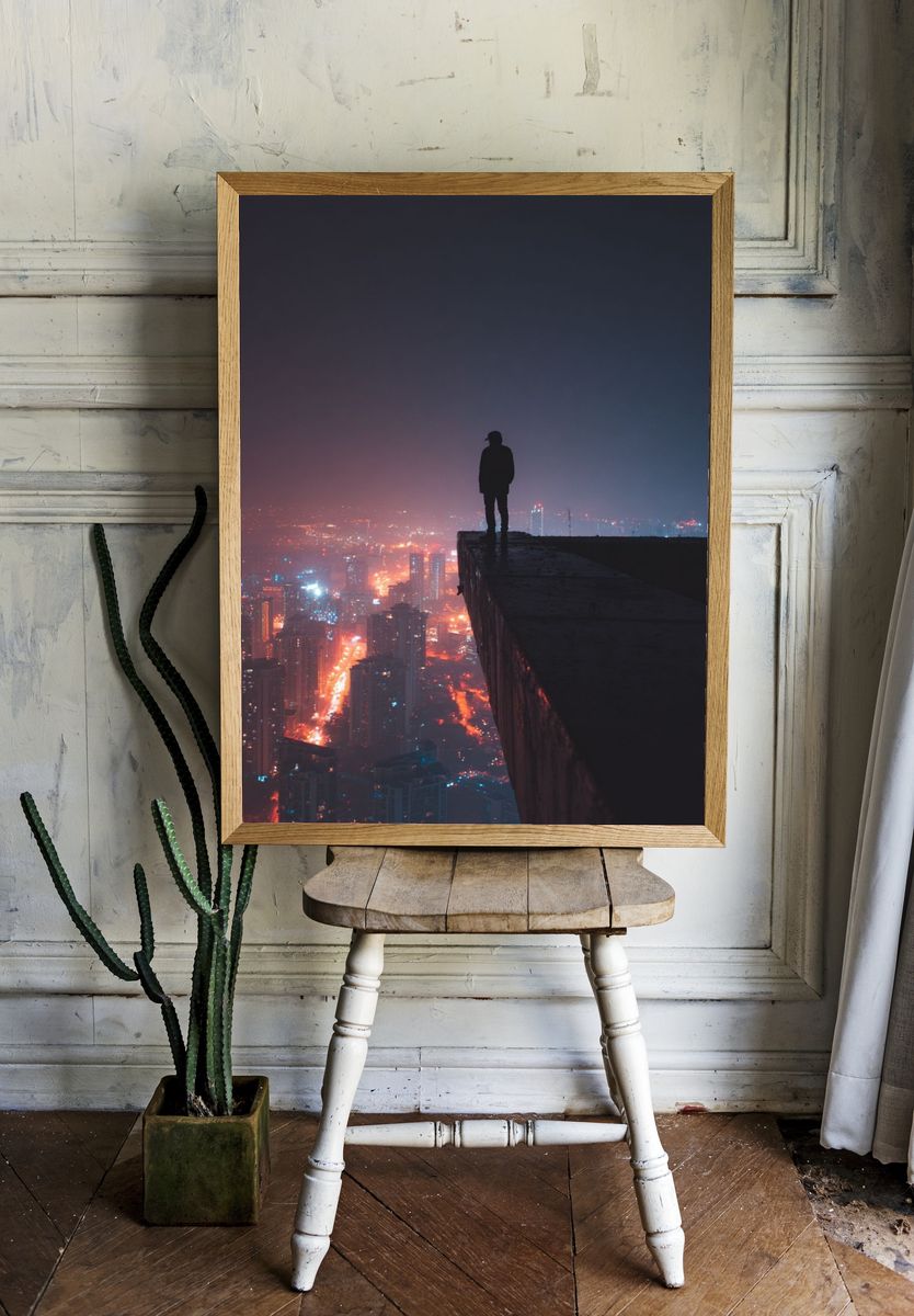 Neon City Edge Photography Poster. — room view 1
