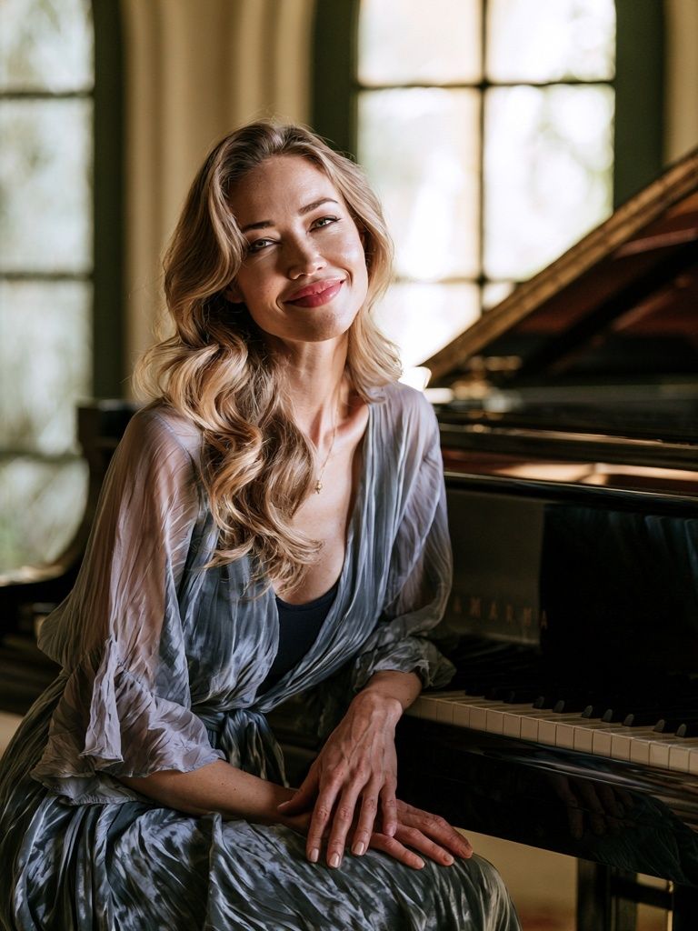 Pianist Portrait Photography Poster. poster detail
