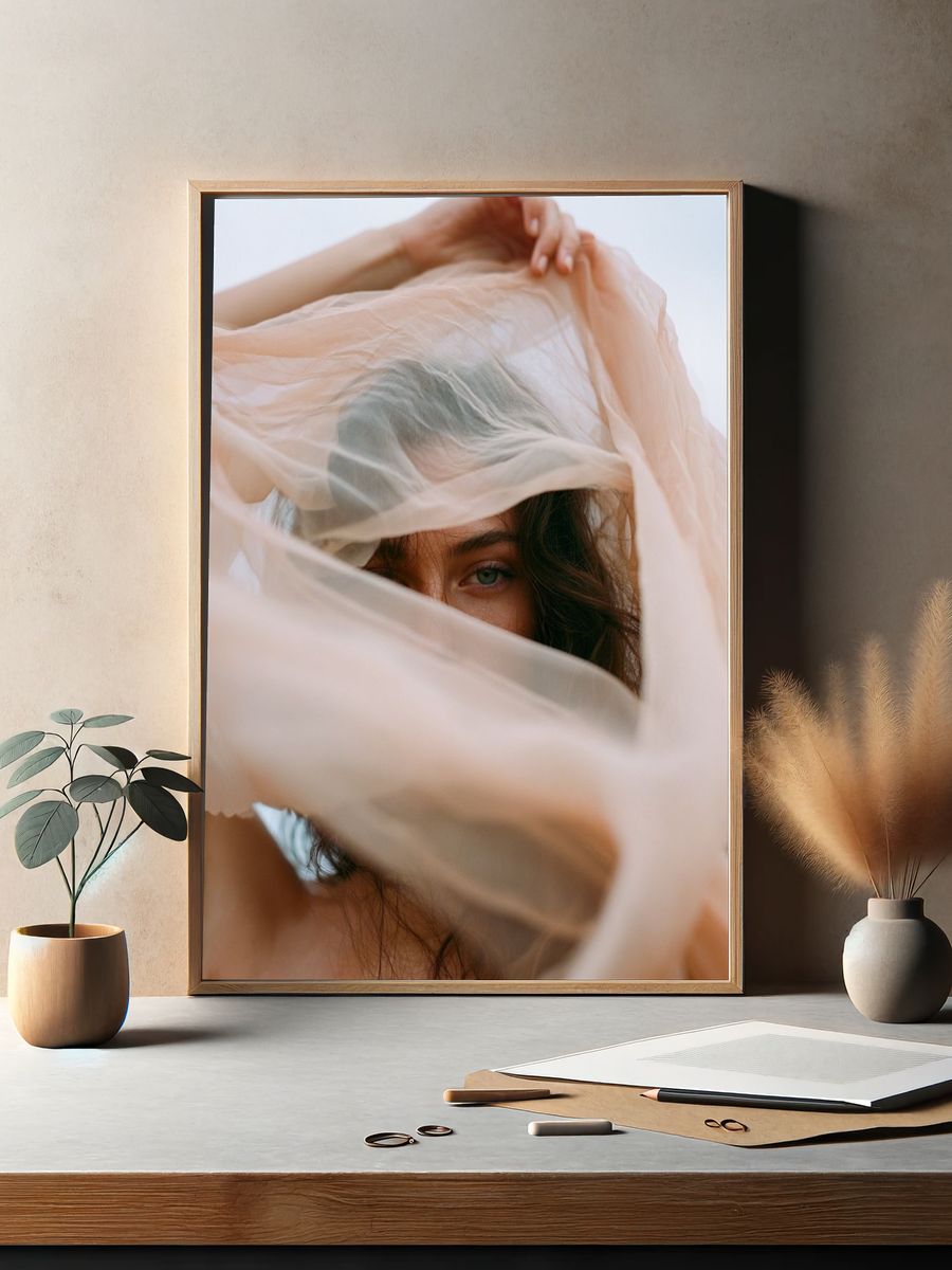 Veiled Portrait Photography Poster. — room view 2