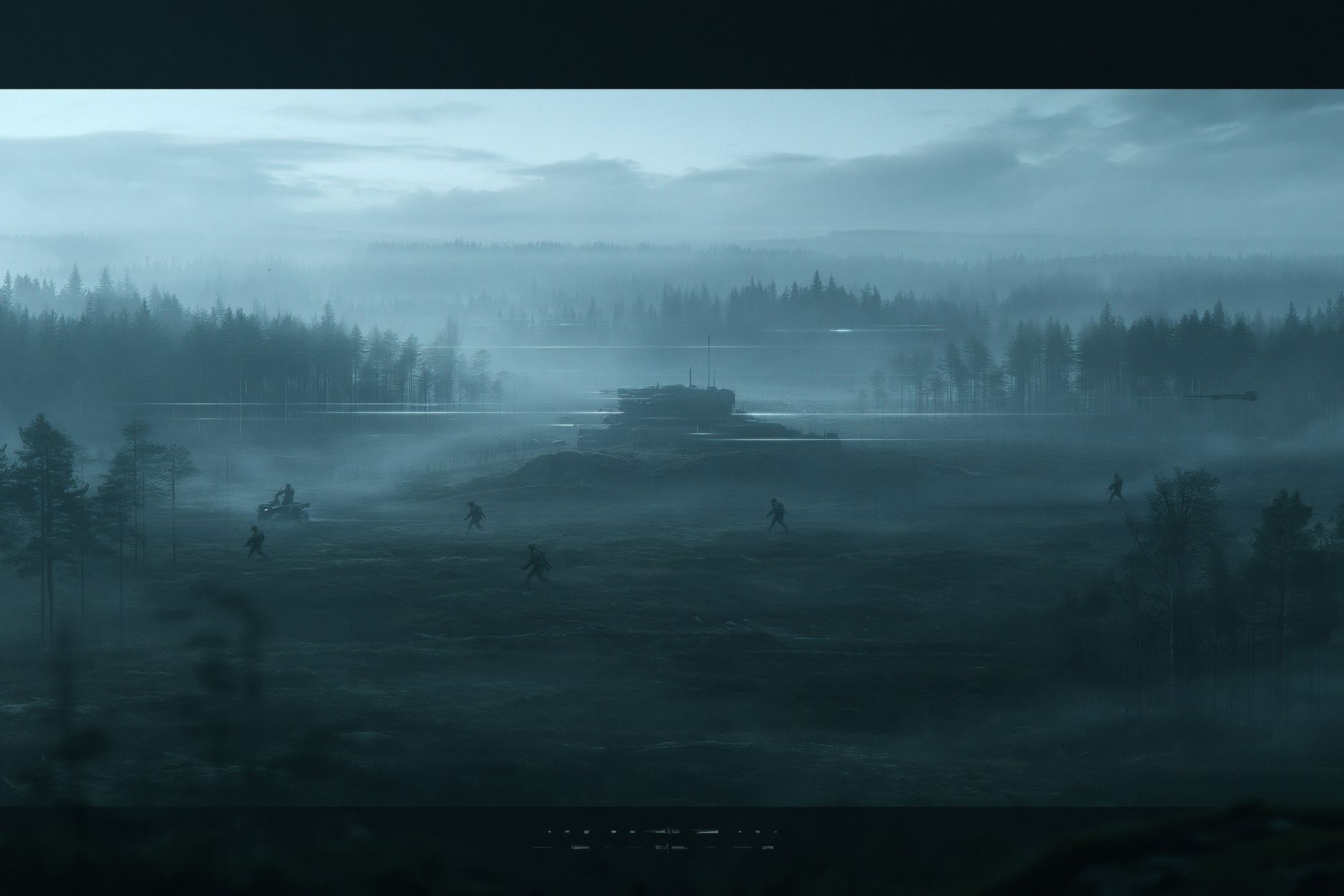 Misty Forest Battlefield Print. poster — photography art