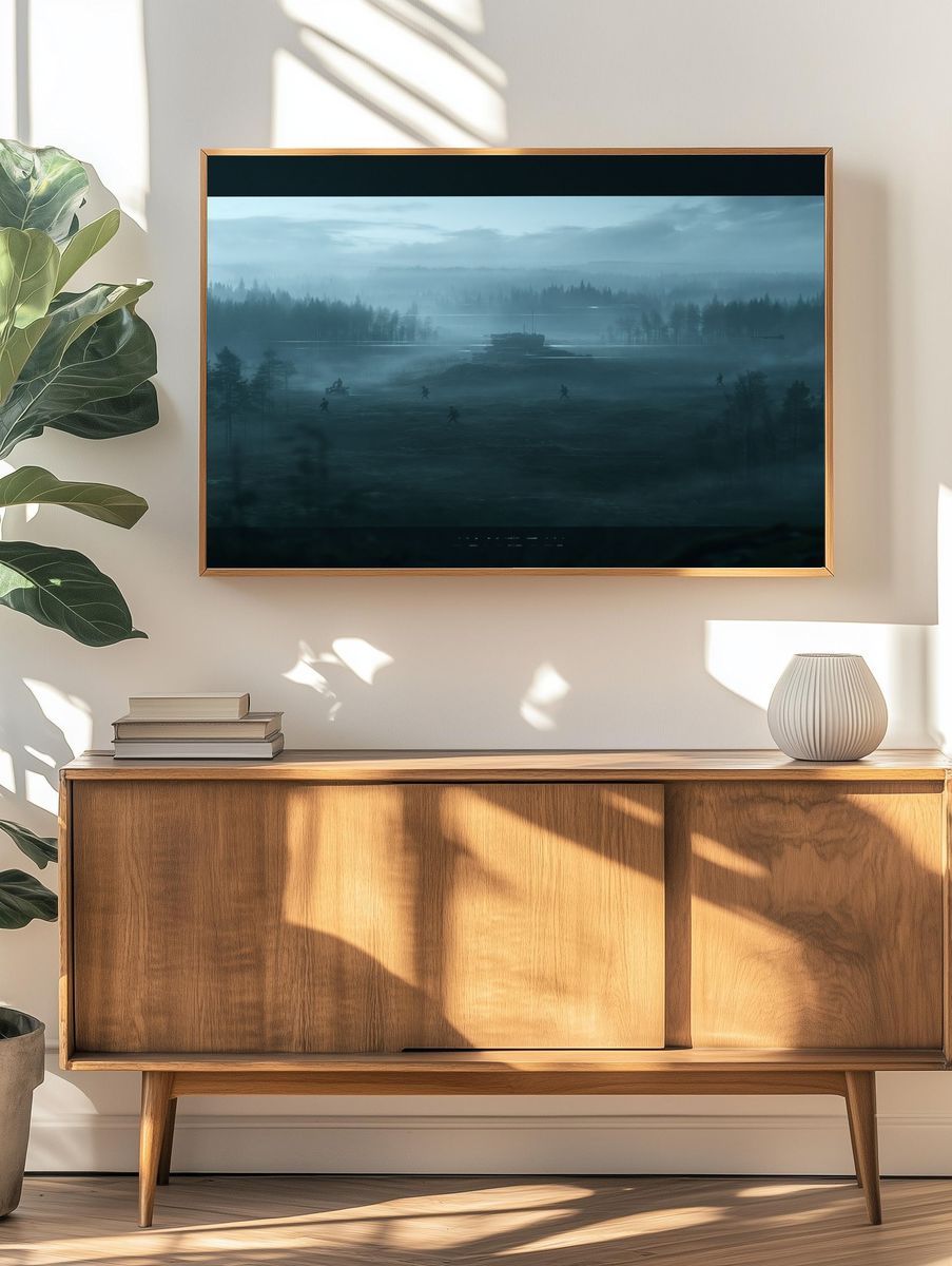 Misty Forest Battlefield Print. — room view 3