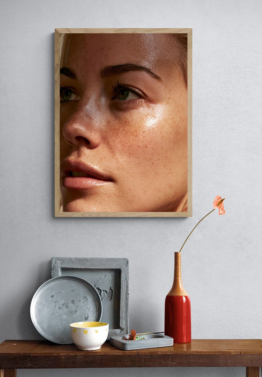 Sunlit Portrait Photography Poster. — room view 3