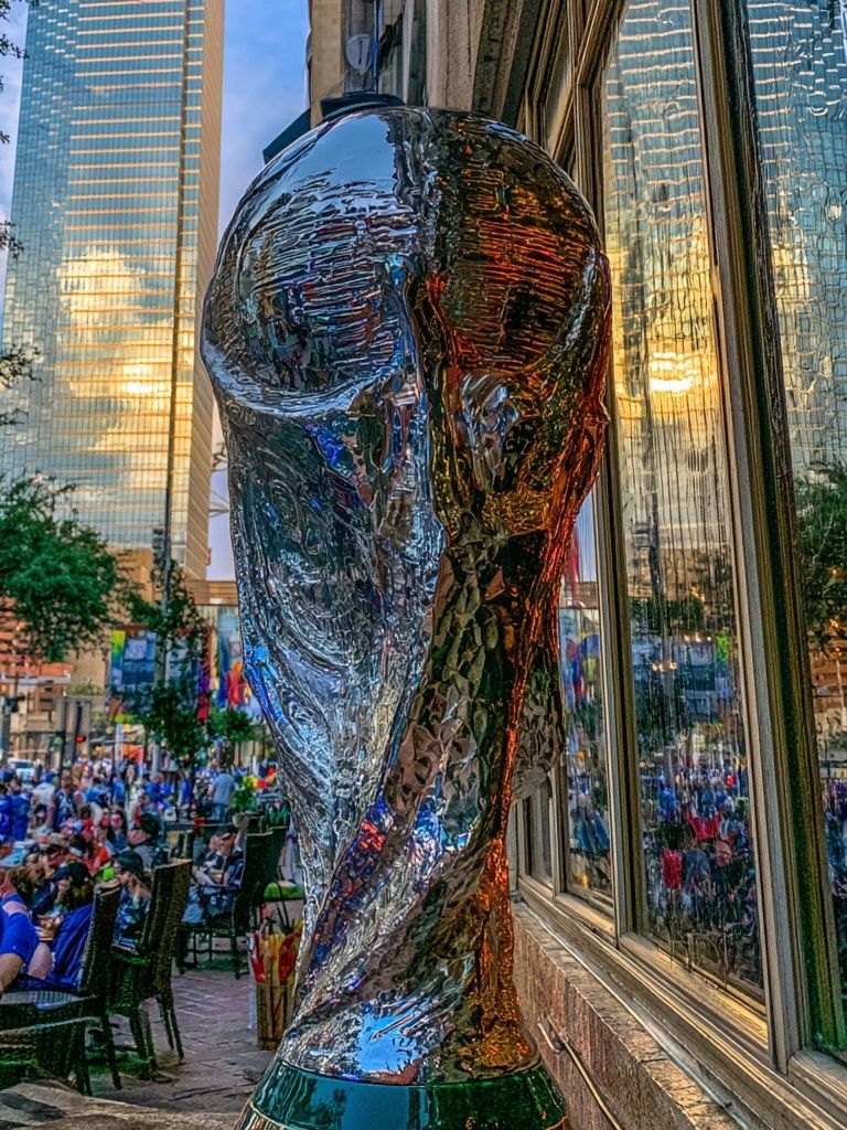 Reflective City Sculpture Photography Poster. poster — photography art