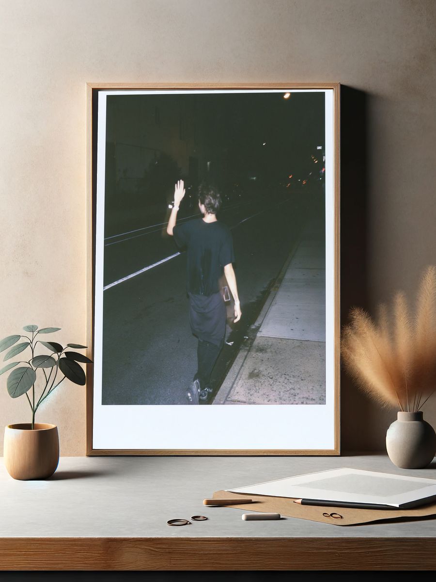 Night Street Walk Photography Poster. — room view 2