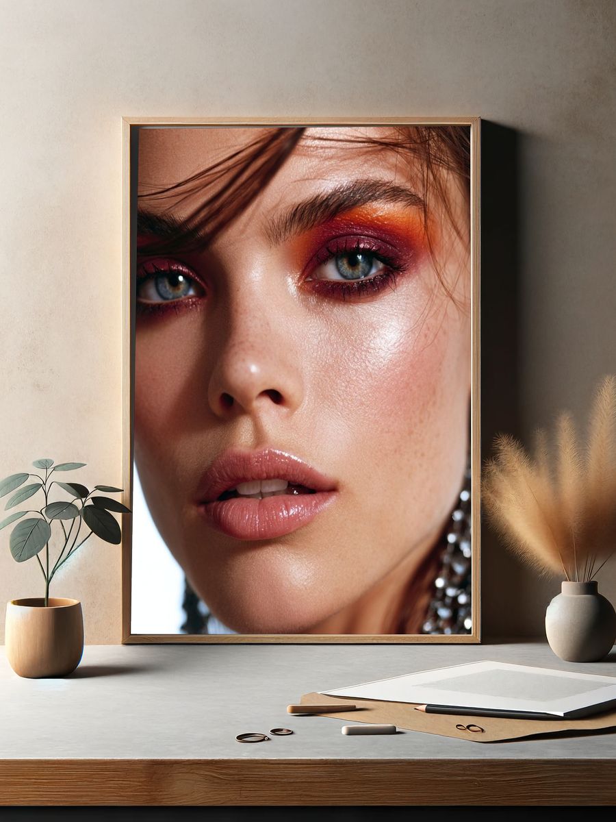 Editorial Beauty Portrait Poster. — room view 2